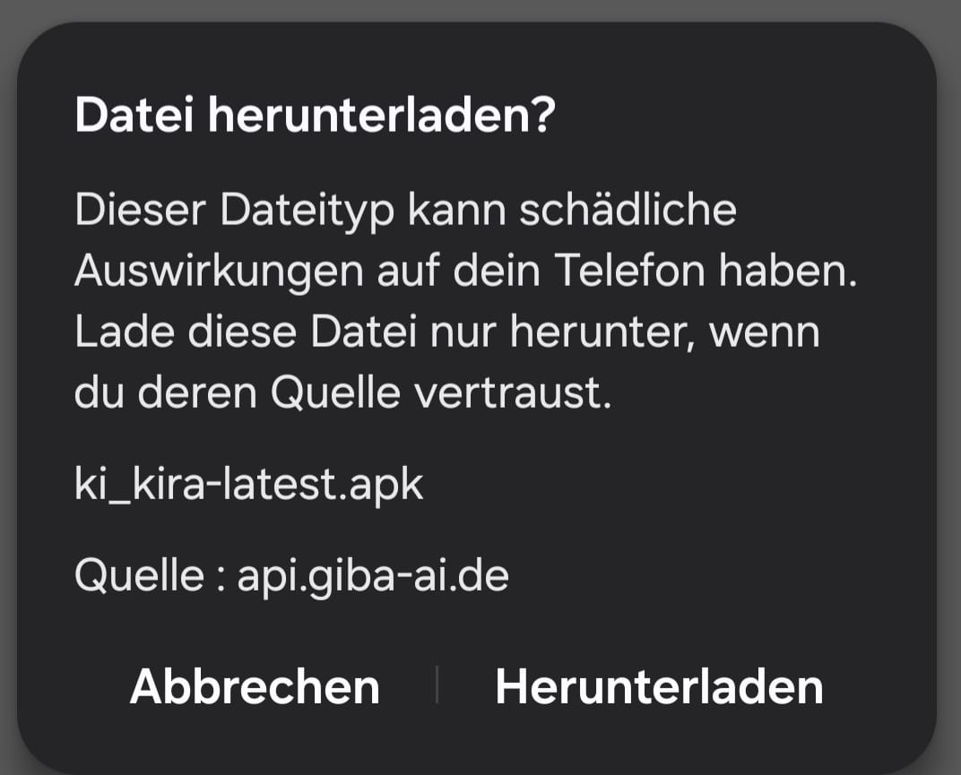 Download bestätigen