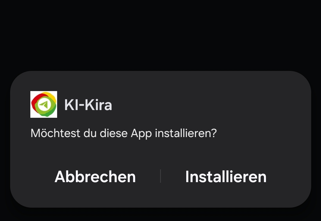 App installieren bestätigen